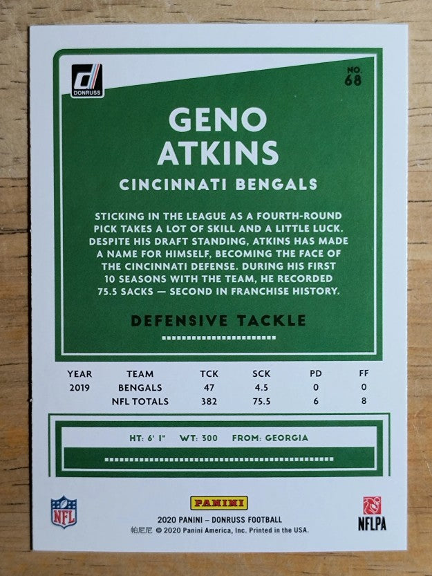 2020 Donruss #68 Geno Atkins