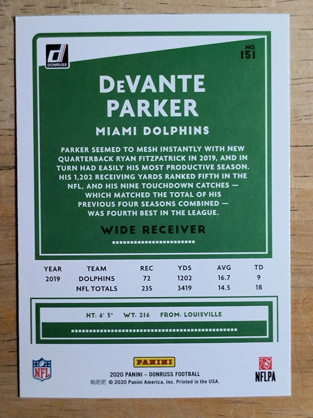 2020 Donruss #151A DeVante Parker