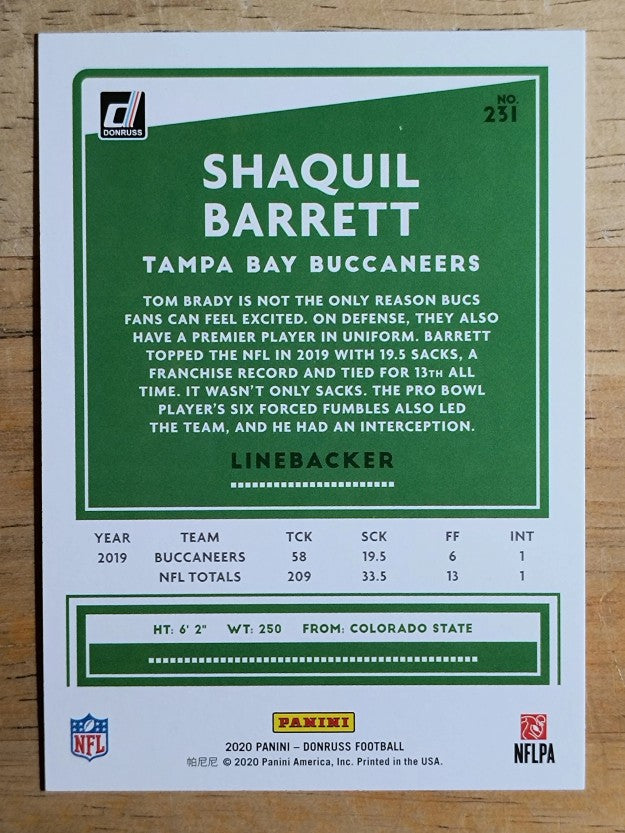 2020 Donruss #231 Shaquil Barrett