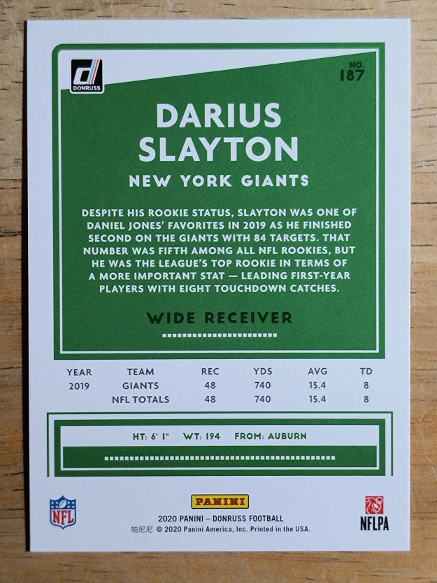 2020 Donruss #187 Darius Slayton