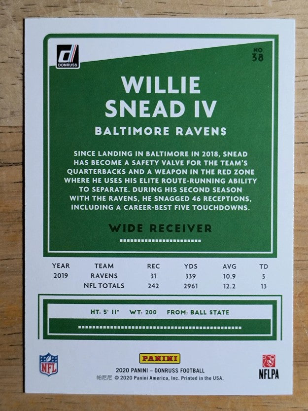 2020 Donruss #38 Willie Snead IV