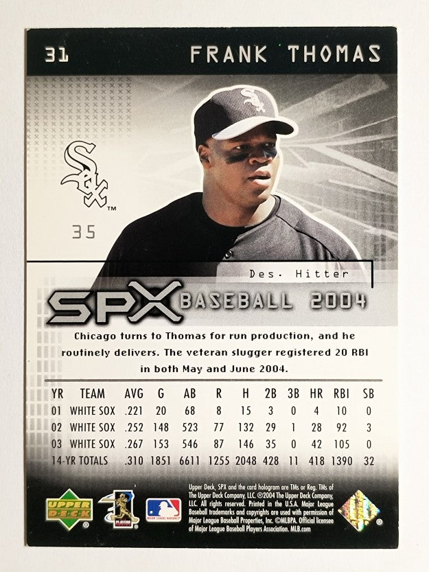 2004 SPx #31 Frank Thomas