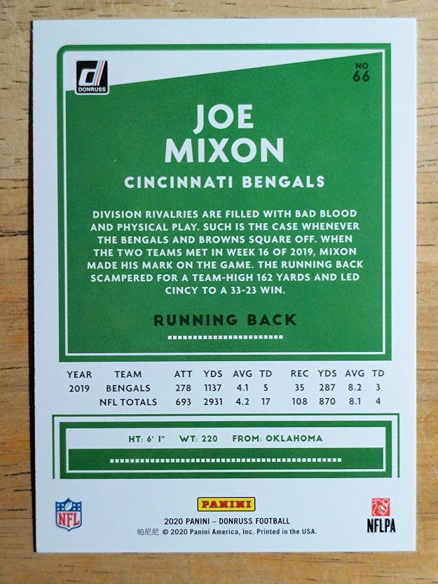 2020 Donruss #66 Joe Mixon