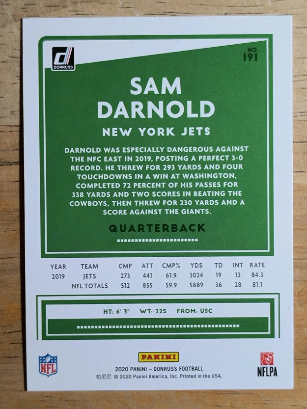 2020 Donruss #191A Sam Darnold