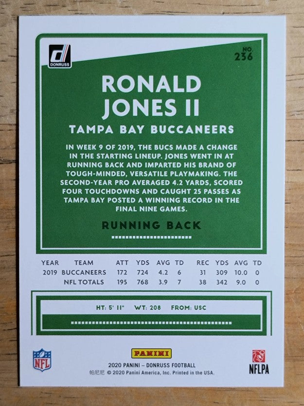 2020 Donruss #236 Ronald Jones II