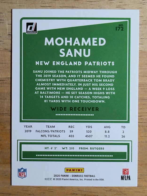 2020 Donruss #172 Mohamed Sanu