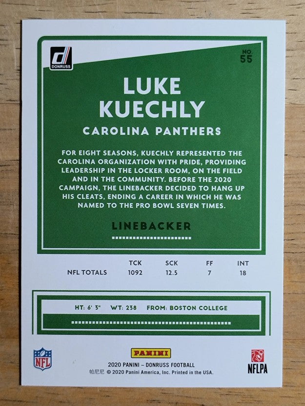 2020 Donruss #55 Luke Kuechly