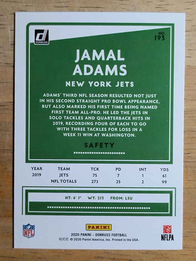 2020 Donruss #193 Jamal Adams