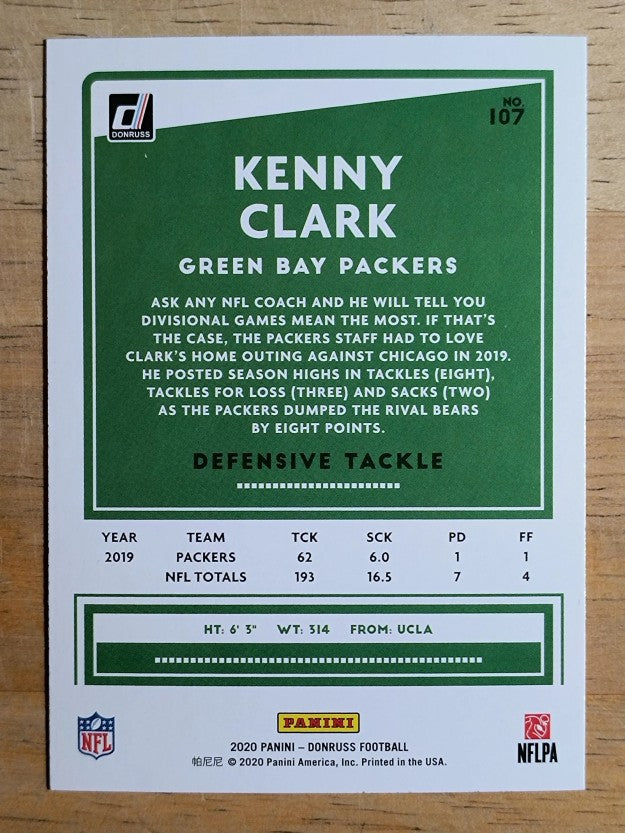 2020 Donruss #107 Kenny Clark