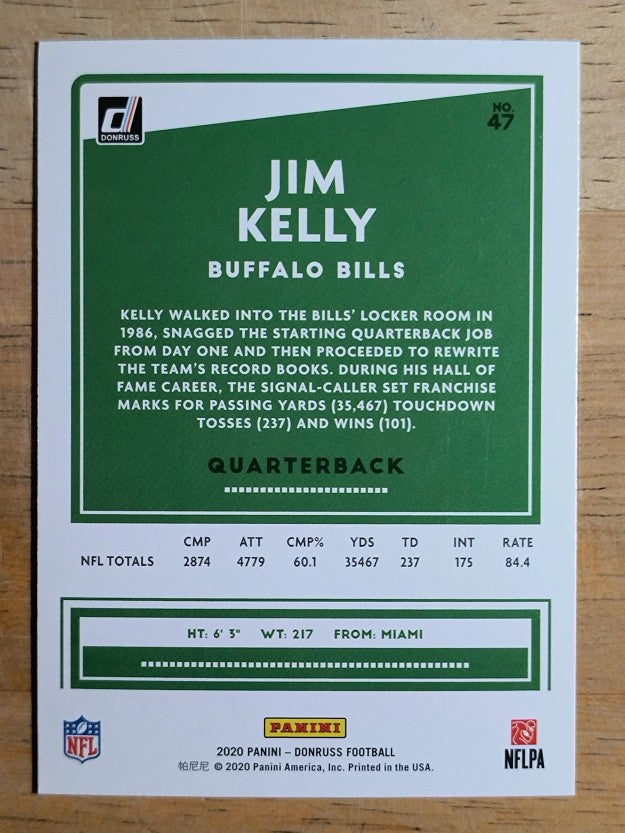 2020 Donruss #47 Jim Kelly