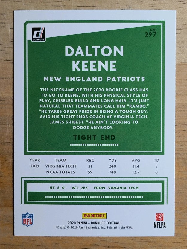 2020 Donruss #297 Dalton Keene RC