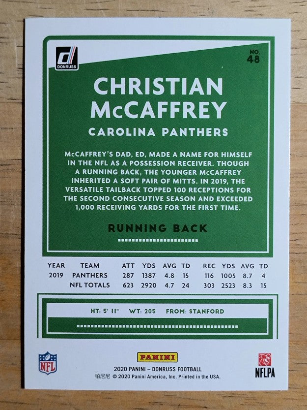 2020 Donruss #48A Christian McCaffrey