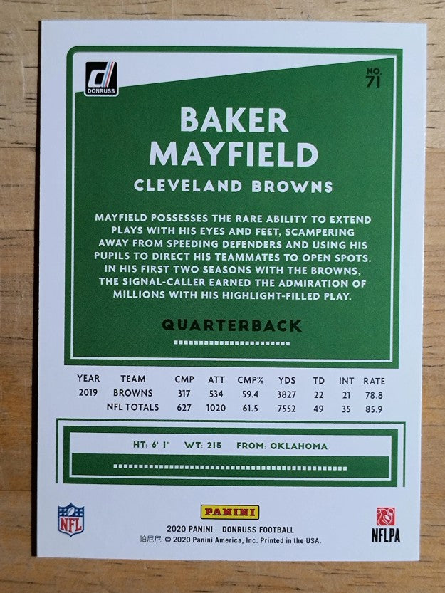 2020 Donruss #71A Baker Mayfield