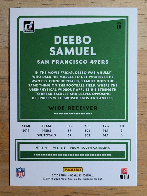 2020 Donruss #15 Deebo Samuel