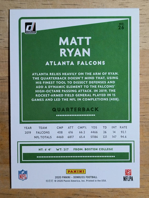 2020 Donruss #26 Matt Ryan