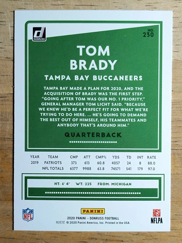 2020 Donruss #230A Tom Brady