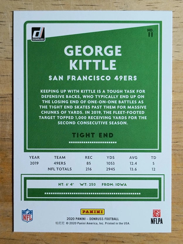 2020 Donruss #11A George Kittle