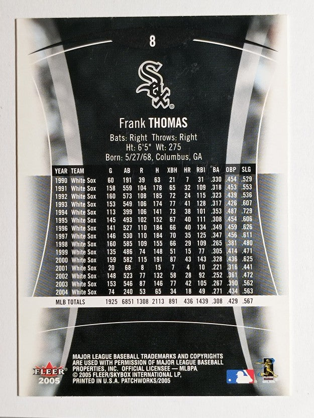 2005 Fleer Patchworks #8 Frank Thomas