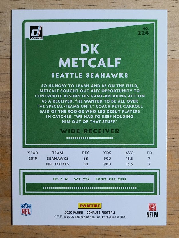 2020 Donruss #224A D.K. Metcalf