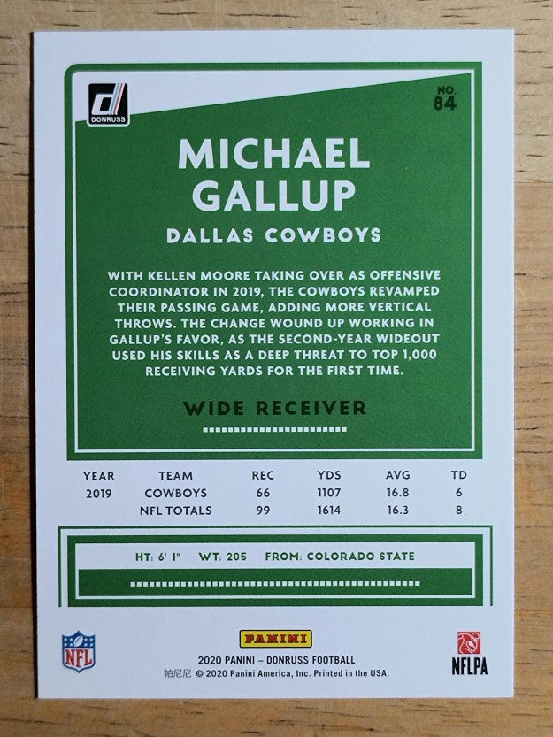 2020 Donruss #84 Michael Gallup