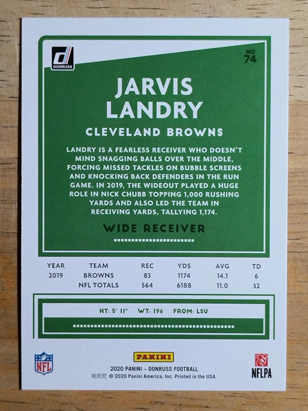 2020 Donruss #74 Jarvis Landry