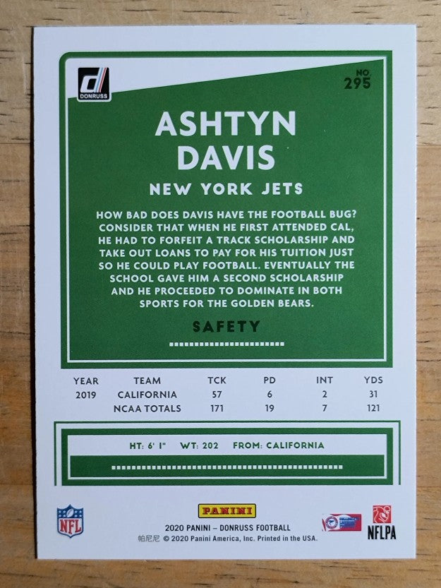 2020 Donruss #295 Ashtyn Davis RC