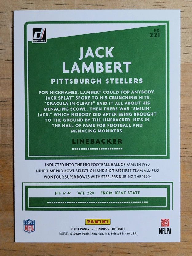 2020 Donruss #221 Jack Lambert