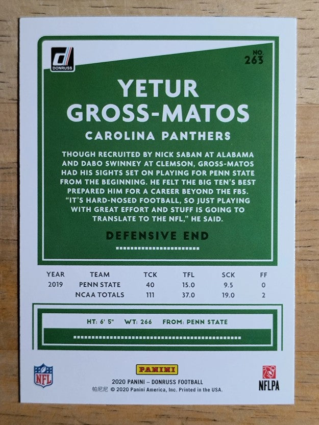 2020 Donruss #263 Yetur Gross-Matos RC