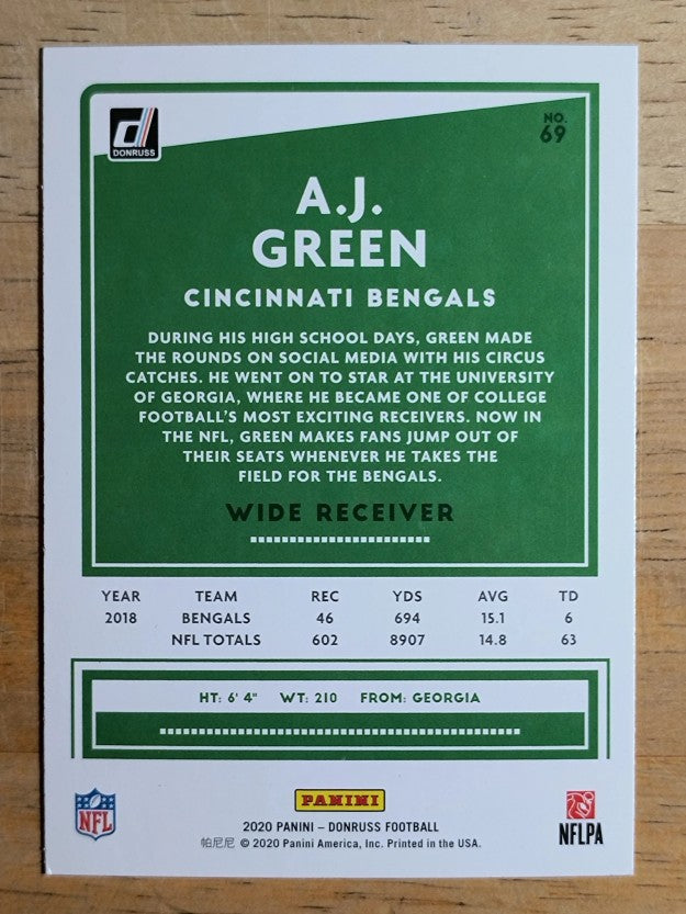 2020 Donruss #69A A.J. Green