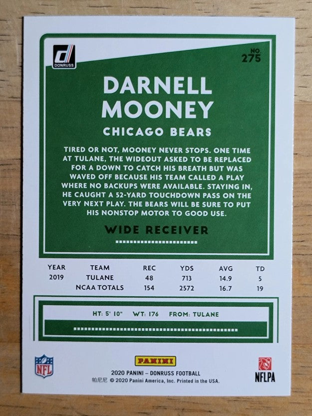 2020 Donruss #275 Darnell Mooney RC