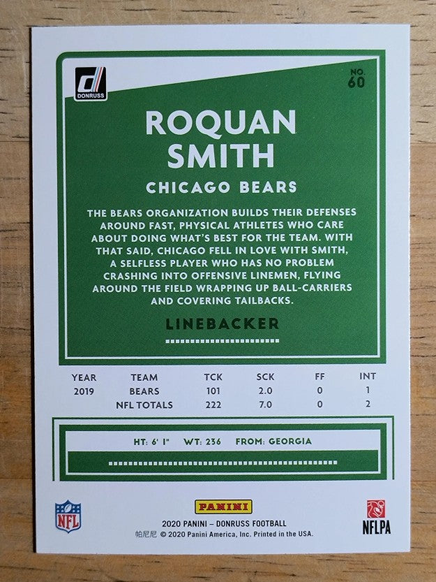 2020 Donruss #60 Roquan Smith