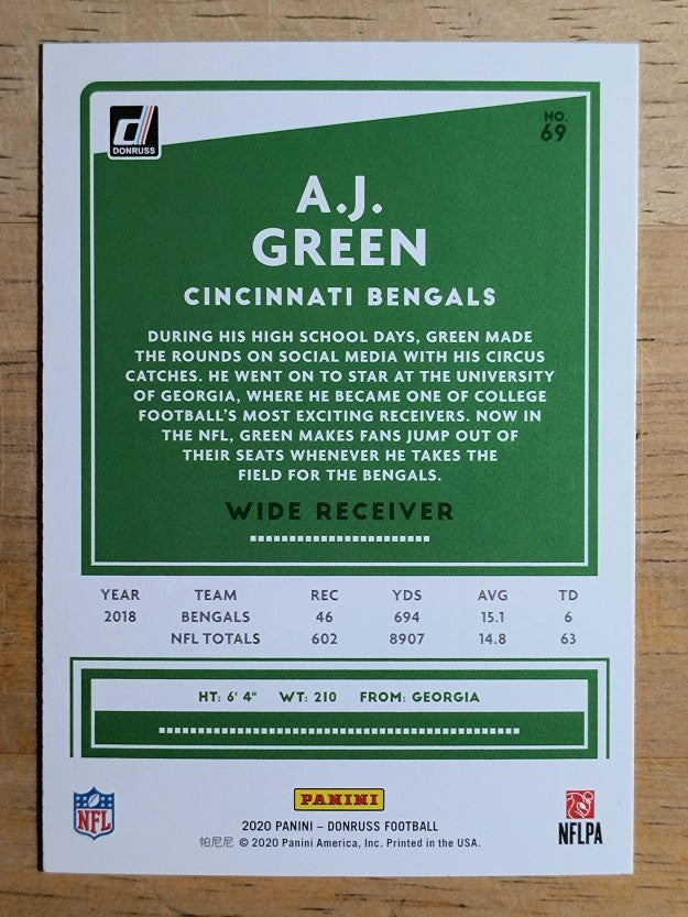 2020 Donruss #69A A.J. Green