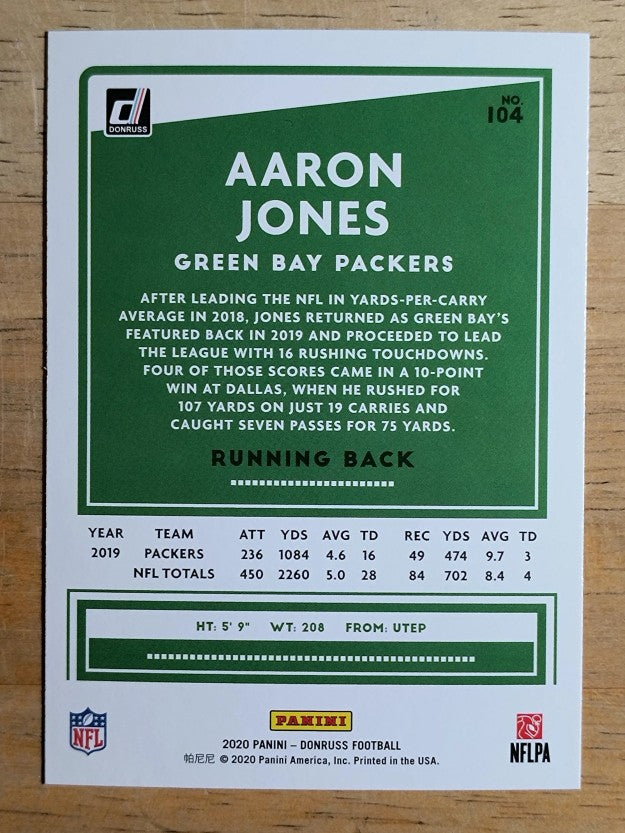 2020 Donruss #104A Aaron Jones