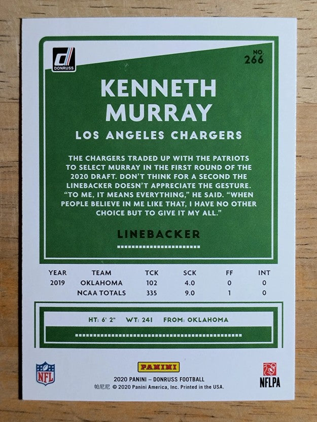 2020 Donruss #266 Kenneth Murray RC