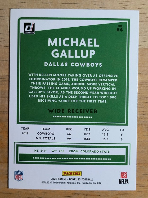 2020 Donruss #84 Michael Gallup