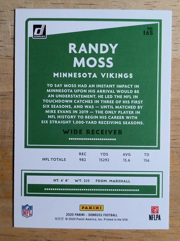 2020 Donruss #165 Randy Moss
