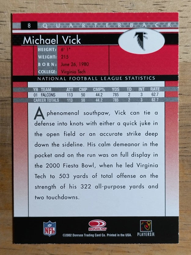 2002 Donruss #8 Michael Vick