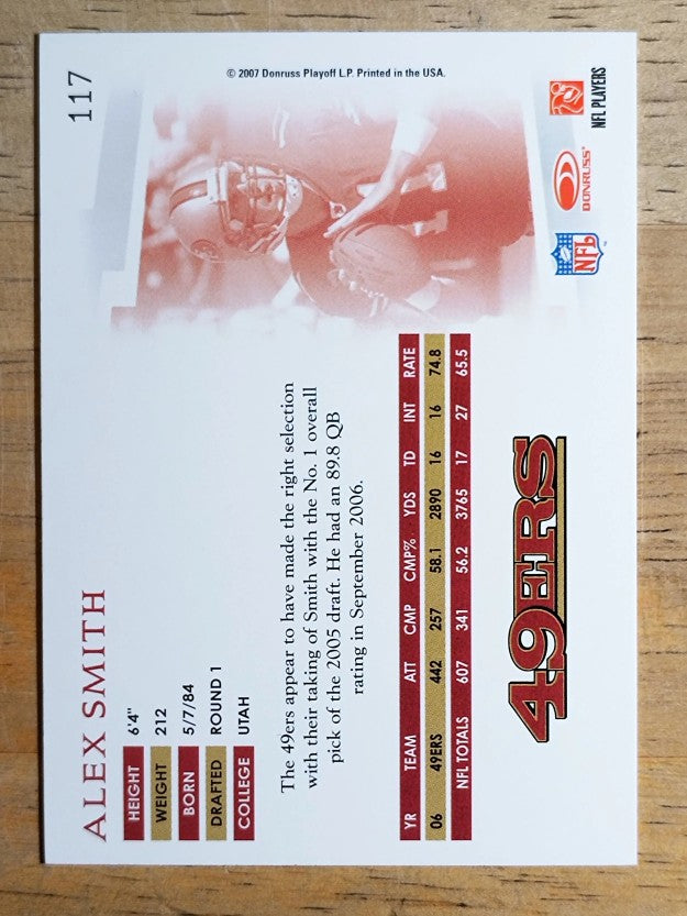 2007 Donruss Threads #117 Alex Smith QB