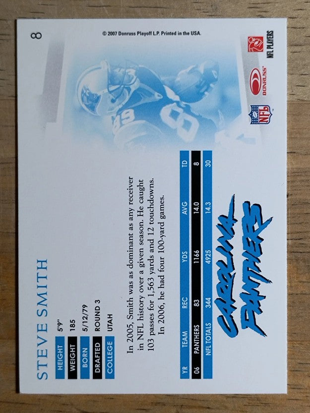 2007 Donruss Threads #8 Steve Smith