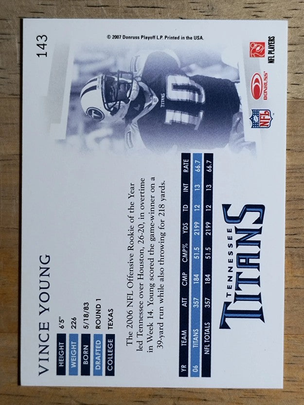 2007 Donruss Threads #143 Vince Young