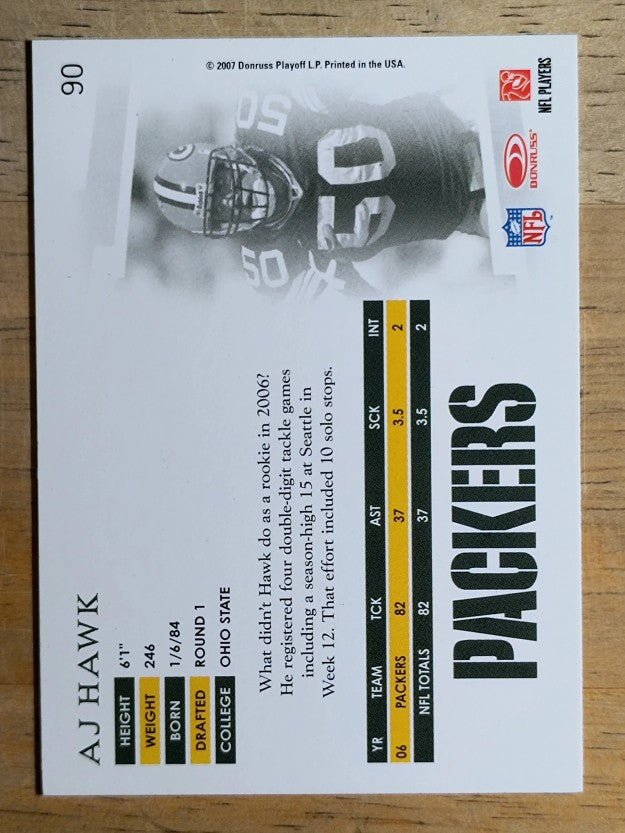 2007 Donruss Threads #90 A.J. Hawk
