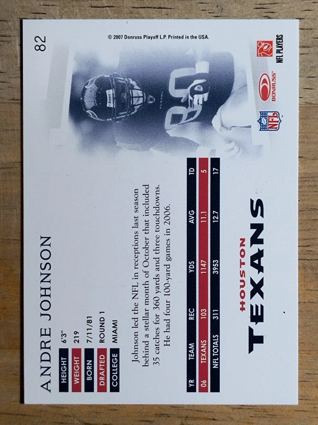 2007 Donruss Threads #82 Andre Johnson