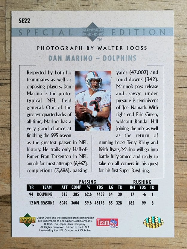 1995 Upper Deck Special Edition #SE22 Dan Marino