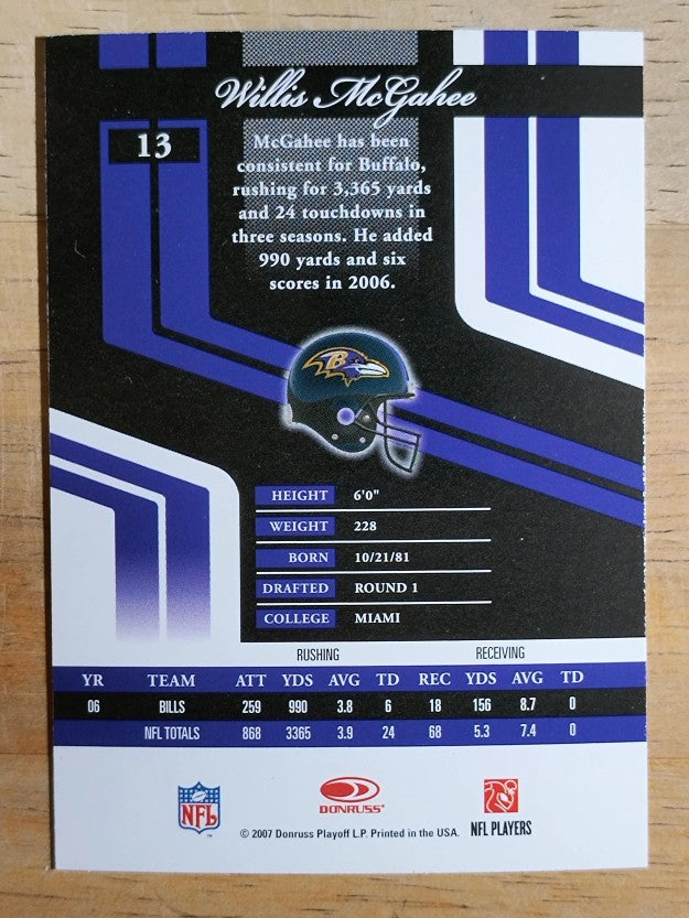 2007 Donruss Elite #13 Willis McGahee