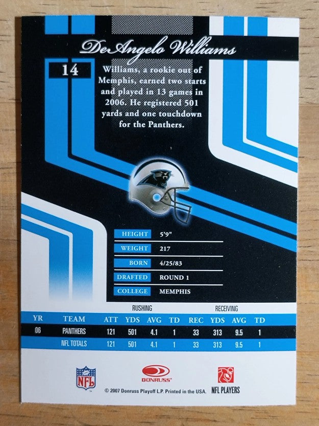 2007 Donruss Elite #14 DeAngelo Williams