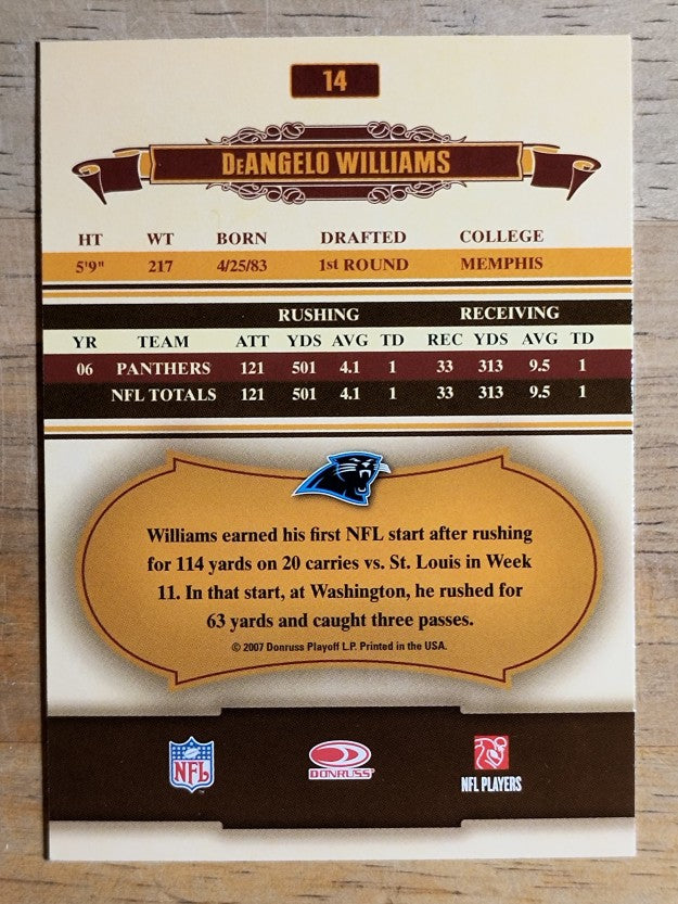 2007 Donruss Classics #14 DeAngelo Williams