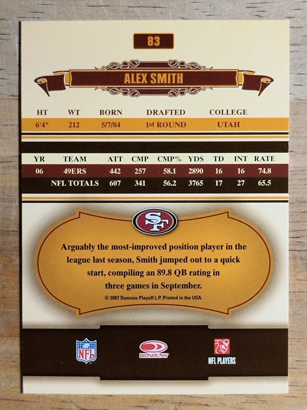 2007 Donruss Classics #83 Alex Smith QB