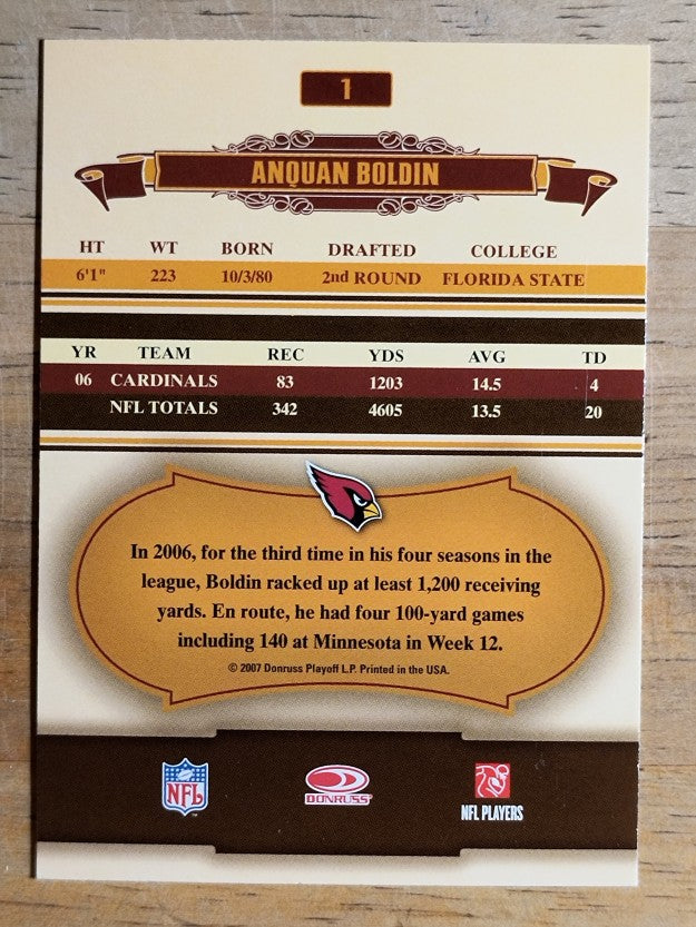 2007 Donruss Classics #1 Anquan Boldin