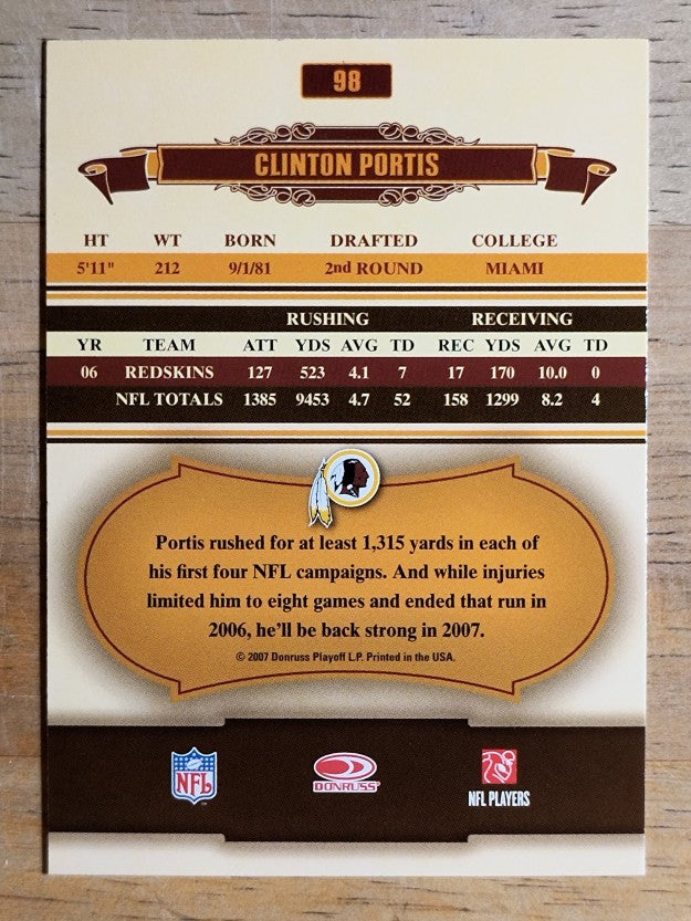 2007 Donruss Classics #98 Clinton Portis