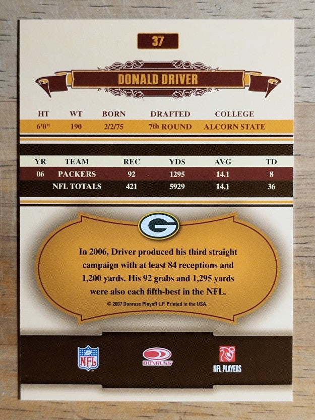 2007 Donruss Classics #37 Donald Driver